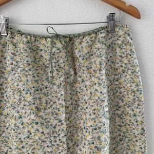 J crew A line floral leaf print cotton skirt